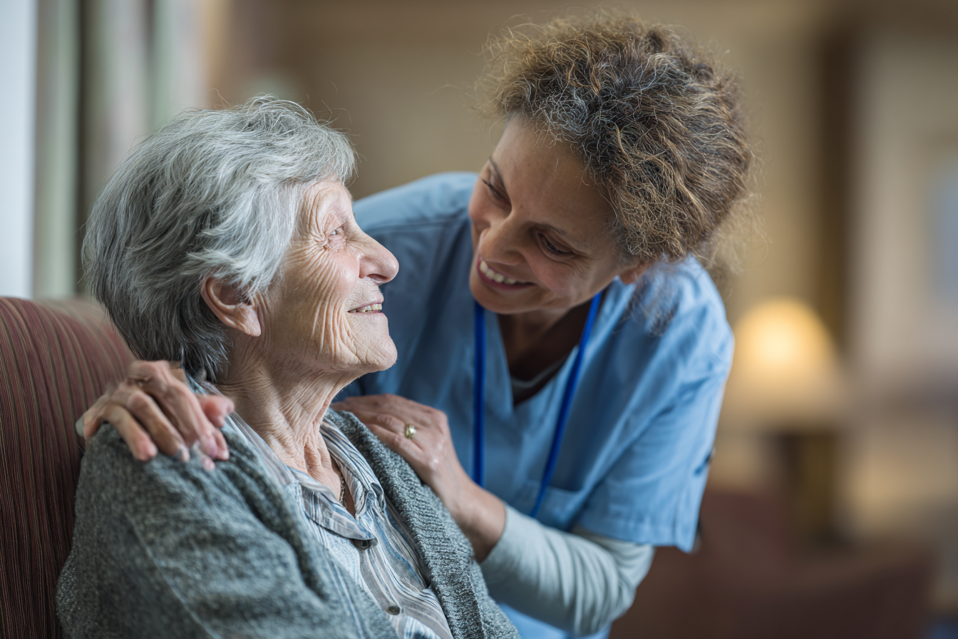 Senior Receives Stroke Recovery Care With Loving Caregiver